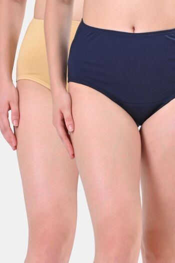 Buy Adira High Rise Full Coverage Hipster Panty (Pack of 2) - Multicolor